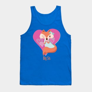 Kids Big Sis Older sister Little Girl Fox T Shirt Tank Top